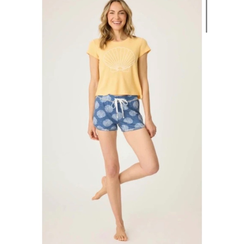 Pj salvage Short Maritime Shell Harbor Pajama set size large new